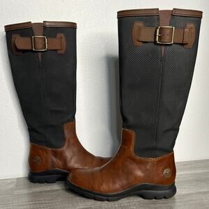 Timberland WOMEN'S TURAIN TALL WATERPROOF BOOTS Brown Size 6
